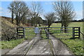 Level crossing on former railway into RNAD Dean Hill