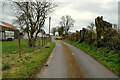 Slight bend along Dunbiggan Road