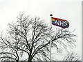 NHS flag, Gildersome village green