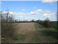 Farm track and stubble field near Whale Jaws