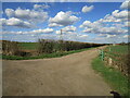 The beginning of a bridleway to Nettleham