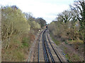 Arun Valley Line east of Overdene Drive bridge, Crawley