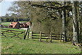 Stile on path with Blaxwell Farm beyond