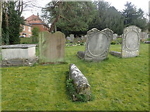 TQ5465 : Gravestones in St Martin's Churchyard, Eynsford by Marathon
