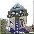 TF7042 : Holme-next-the-Sea village sign by Adrian S Pye