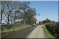 Wet road near High Burton