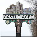 TF8115 : Castle Acre village sign by Adrian S Pye