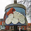 TG0511 : Mattishall village sign (1) by Adrian S Pye
