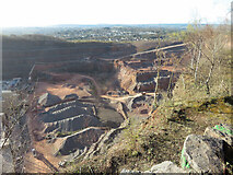 ST1282 : View south over Taffs Well Quarry by Gareth James