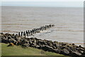 ST2981 : Breakwater, Mouth of the Severn by M J Roscoe