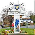 TF6103 : Downham Market town sign by Adrian S Pye
