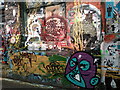 View of street art on the rear of warehouses on Blackall Street #12