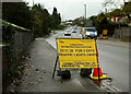 Roadworks forewarning, Shiphay Bridge