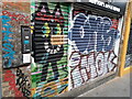 View of shutter art on Brick Lane #3