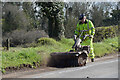 Clearing mud along Tonnagh Road