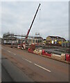 Crane in a construction site, Llanharry