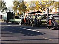 Steamroller and trailers, East Meadway