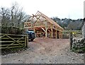 SY3397 : New timber construction on Pound Lane by Roger Cornfoot