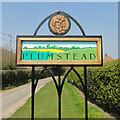 TG1334 : Plumstead village sign (spring) by Adrian S Pye