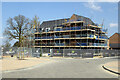 Flats under construction, Woodgate, Pease Pottage