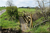 H5070 : Stile and small bridge beside Dryarch Road by Kenneth  Allen