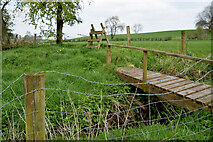 H5070 : Small bridge and stile, Donaghanie by Kenneth  Allen