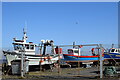 Fishing boats on dry land...