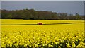 SK5487 : Driving through golden fields by Graham Hogg