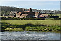 View across the River Wey to Pitt Farm