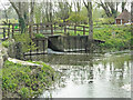 TM2884 : Sluice on the relief channel at Wortwell watermill by Adrian S Pye