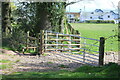 Stile and footpath to Brynygwenin, Llandewi Sgyrrid