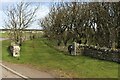 A grassy driveway at Scrabster House