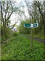 Signpost for paths near Woodgate, Culmstock Beacon