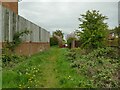 Footpath behind houses on Highfield Close