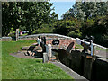 SO8690 : Hinksford Lock Bridge and Lock in Staffordshire by Roger  D Kidd