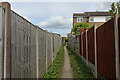 Public Footpath Squeezed in between a Kippax Housing Estate