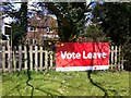 SP4074 : House with Vote Leave banner, Wolston Lane by A J Paxton