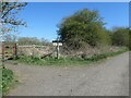 Footpath signpost on the Hudson Way