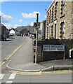 Speed camera warning sign on an Ystradgynlais corner