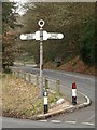 Signpost on Wyche Road