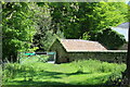 Gates at outbuilding, Trostrey Lodge