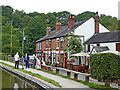 Canalside terraced houses at Denford in Staffordshire