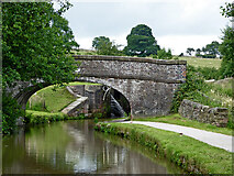 SJ9553 : Hazelhurst Lock Bridge west of Denford, Staffordshire by Roger  D Kidd