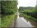 Flooded road at Ecclesgreig