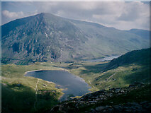 SH6459 : Llyn Idwal from the Devil's Kitchen path by Eric Jones