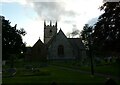 St James, Badsey: at twilight