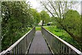 Looking across the footbridge over Elmbridge Brook, Westlands, Droitwich Spa, Worcs