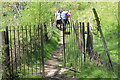 Walkers on footpath, Troedrhiwgwair