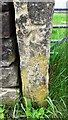 Benchmark on gatepost on SW side of Swartha Lane