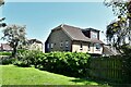 Hoo St. Werburgh: Houses in Vicarage Lane backing onto the churchyard